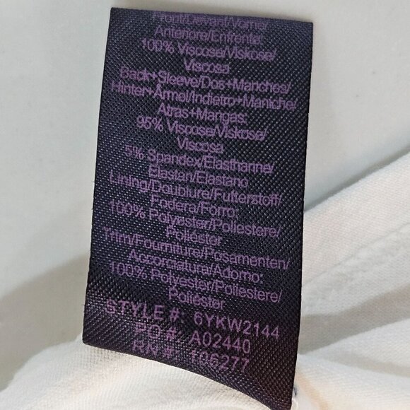 Hale Bob Size Medium White Embroidered Long Sleeve Feminine Blouse Top - Picture 4 of 8